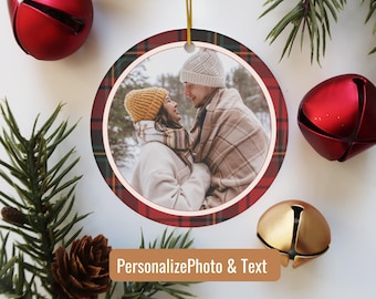 Adorno de foto personalizado Adorno de foto personalizado, mensaje personalizable en la parte posterior