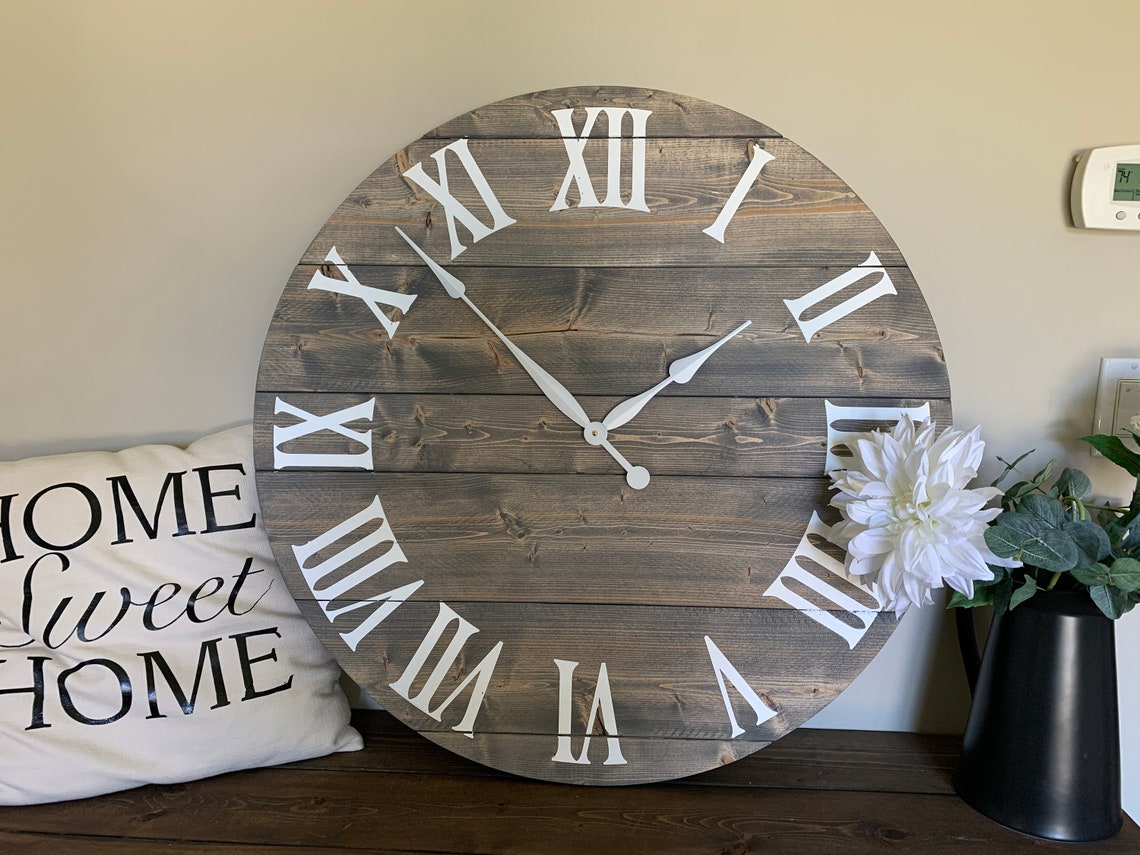 Large Decorative Farmhouse Style Wall Clocks