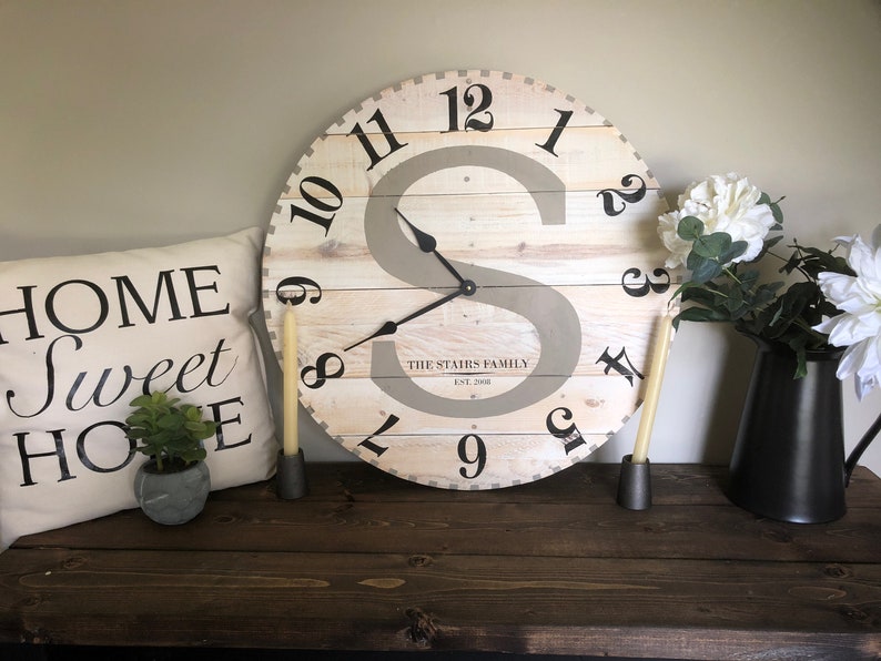 30 Personalized Clock Family Name Wall Clock Family Etsy Canada