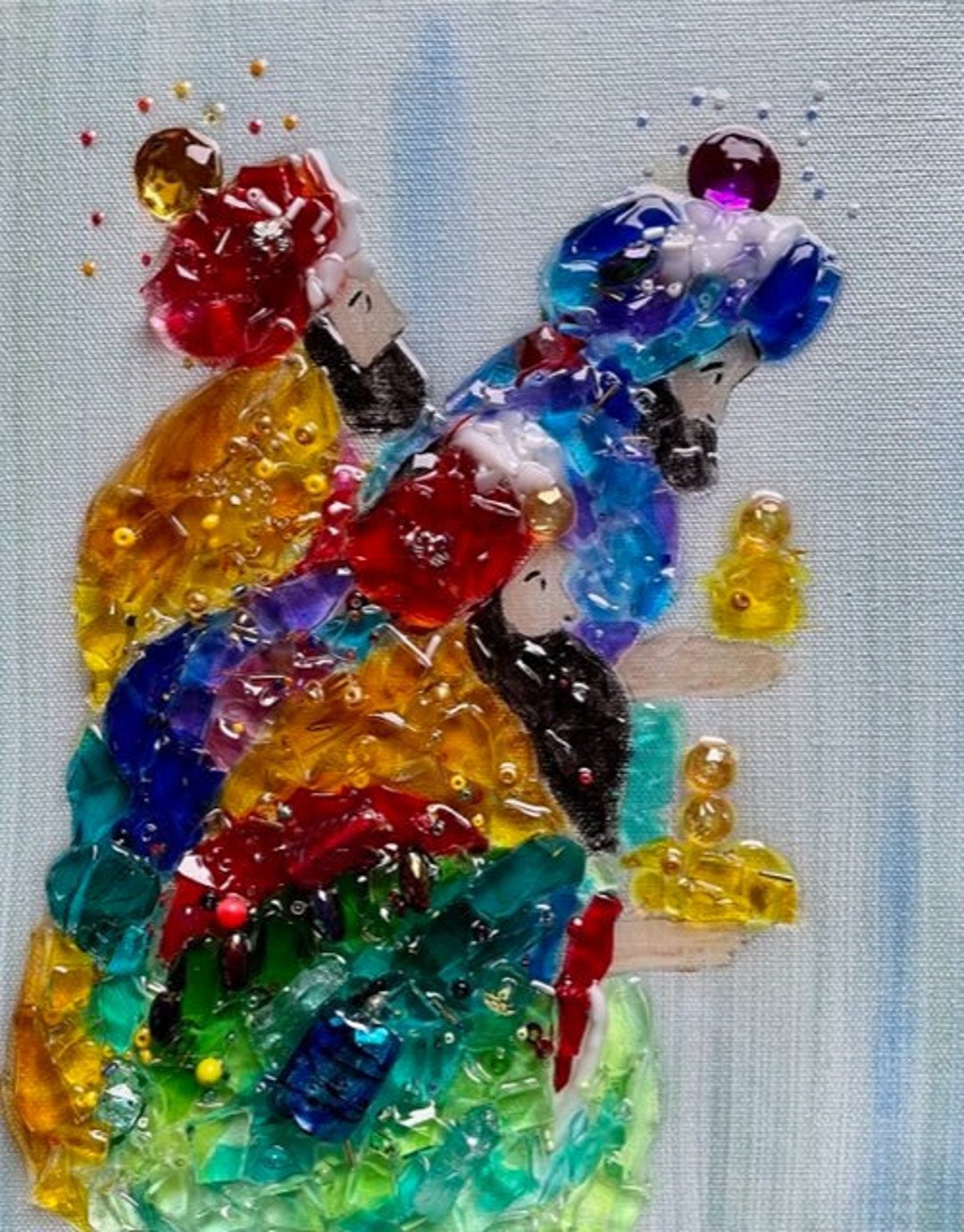 Three Wisemen Glass and Resin Art Glass Art Resin Art Etsy