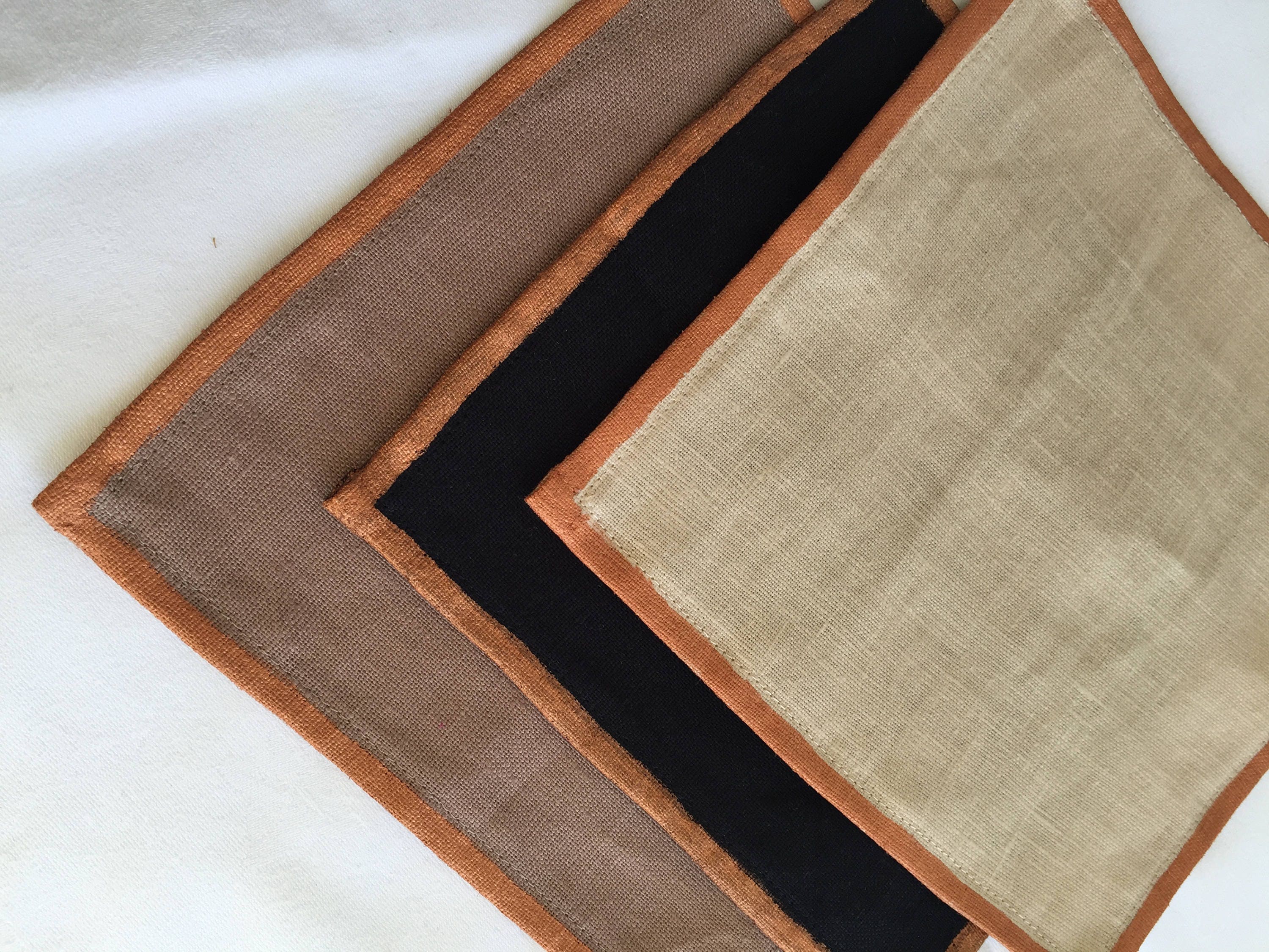 Linen Napkins Bronze Linen Napkins Black Dinner Napkins Etsy 日本