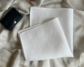 Linen handkerchief | pocket squares  | Father day gifts  | Wedding gift For Him | Groom handkerchief