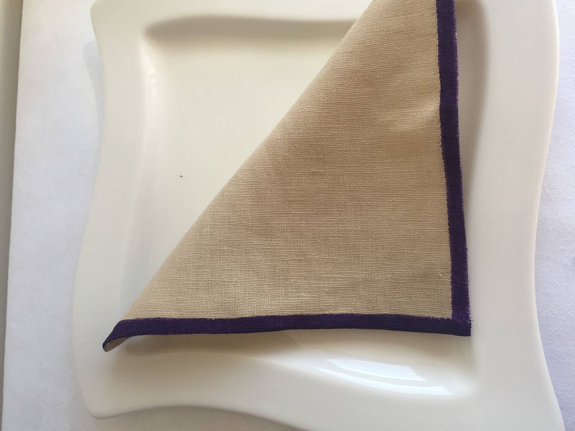 Beige Cocktail Napkins Linen Napkins Small Napkins Cloth Etsy