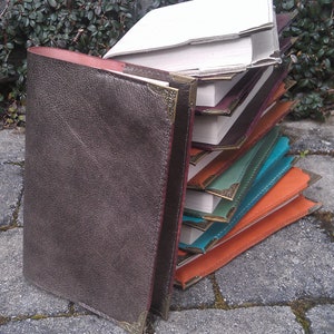 leather book cover with steel corners