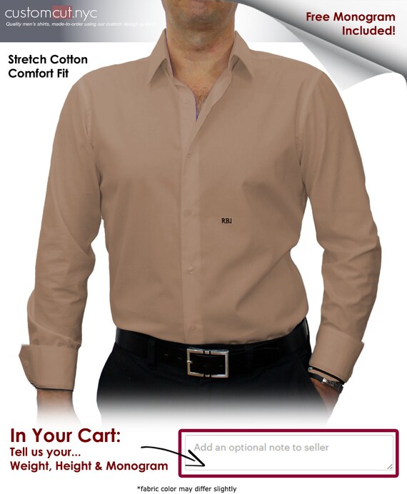 stretch cotton dress shirt