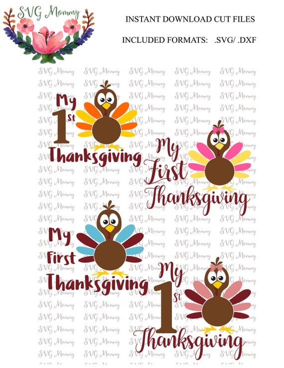 Download My First Thanksgiving Svg Cut File Cricut File Silhouette Etsy