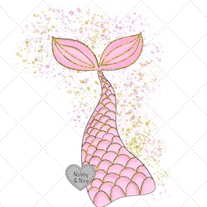 Watercolor mermaid tail clipart, Mermaid clipart, Mermaid png, Pink watercolor Mermaid,  Mermaid party clipart