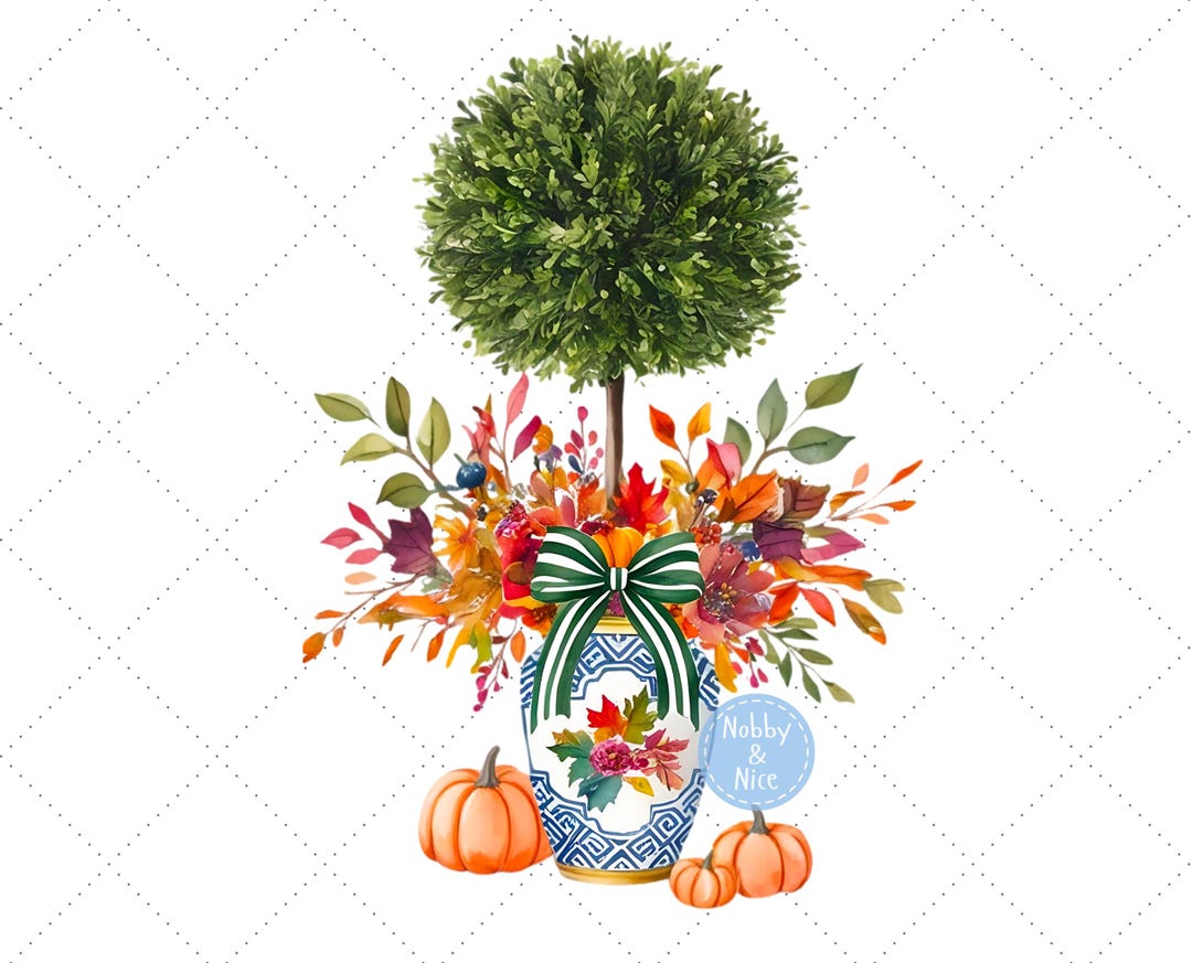 Blue Fall Topiary This item is unavailable - Etsy