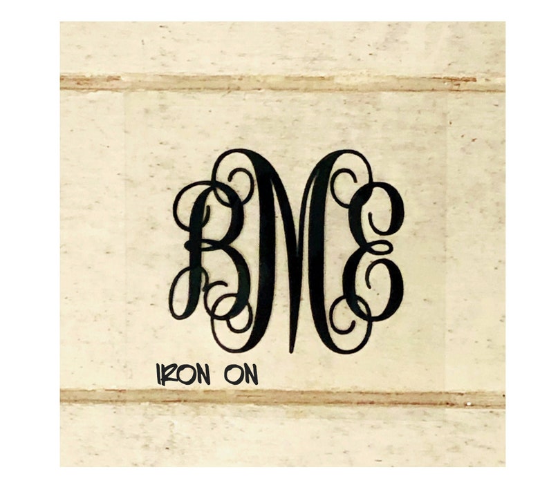 Fancy Monogram Iron On Iron on Letters Personalized Monogram | Etsy