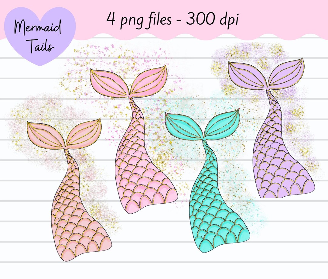 Mermaid Tail Clipart Mermaid Clip Art Mermaid Png - Etsy