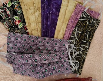 Cotton Face Masks With Pocket for filter, Handmade double layered, 100% cotton, protection