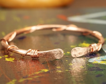 Kupfer Spiral Armreif | Personalisierbares Fußkettchen