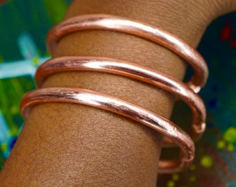Wholesale Bulk Thick XL Heavy Copper Bangle Bracelet Cuff Arm Cuff (30)