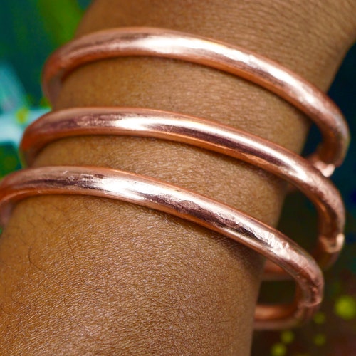 Thick XL Heavy Copper Bangle Pure Thick Copper Bracelet Etsy