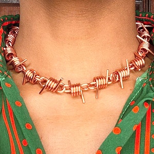 Barbed Wire Copper Link Necklace image 2