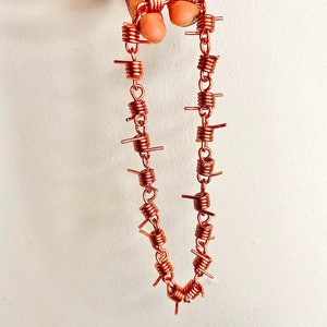 Barbed Wire Copper Link Necklace image 3