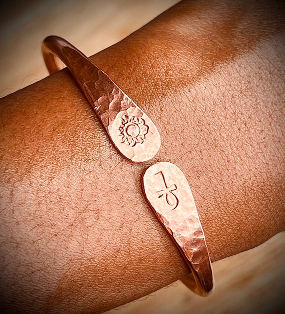 Copper ankh bracelet deals