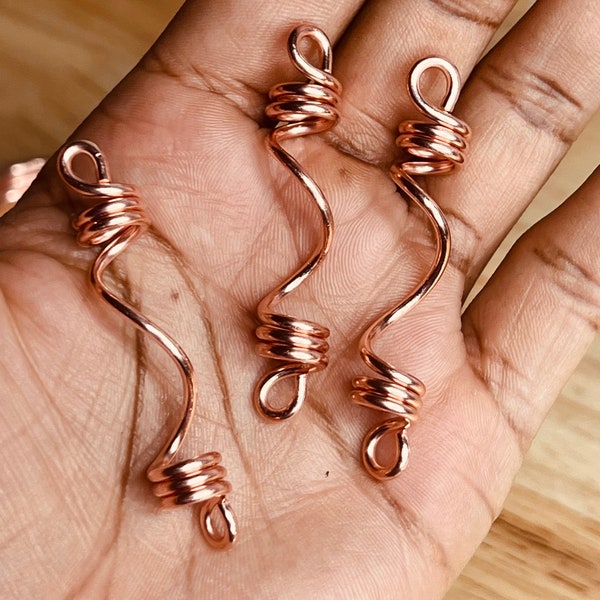 Copper Loc Braid Dreadlock Jewelry Hair Accessories