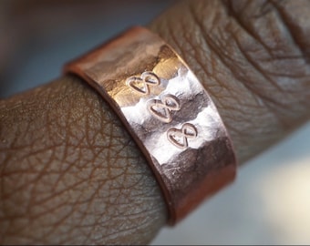Angel Number Ring | Custom Rings | Number Rings | Hammered Rings | Arthritis Ring |
