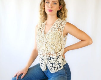 Jasmine Crochet Vest