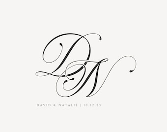 WEDDING MONOGRAM Modern, Wedding Couple Logo, Elegant Wedding Design, Initial Logo, Luxury Wedding Logo, Custom Wedding Logo, Wedding SVG