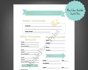 Blue and Gold: Emergency Contact Form