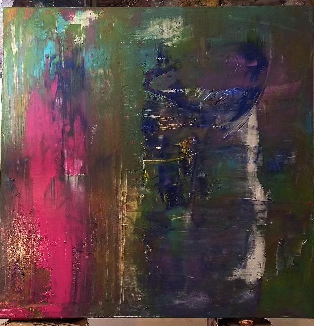 Tableau Décoration Intérieure Murale, Peinture Abstraite , Au Delà Des Apparences