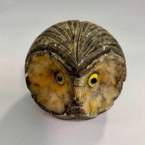 Alabaster Marble Paperweight Owl