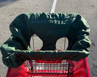 Quilted Organic Cotton Baby Cart Cover, GOTS Certified, Machine Washable, Handmade USA