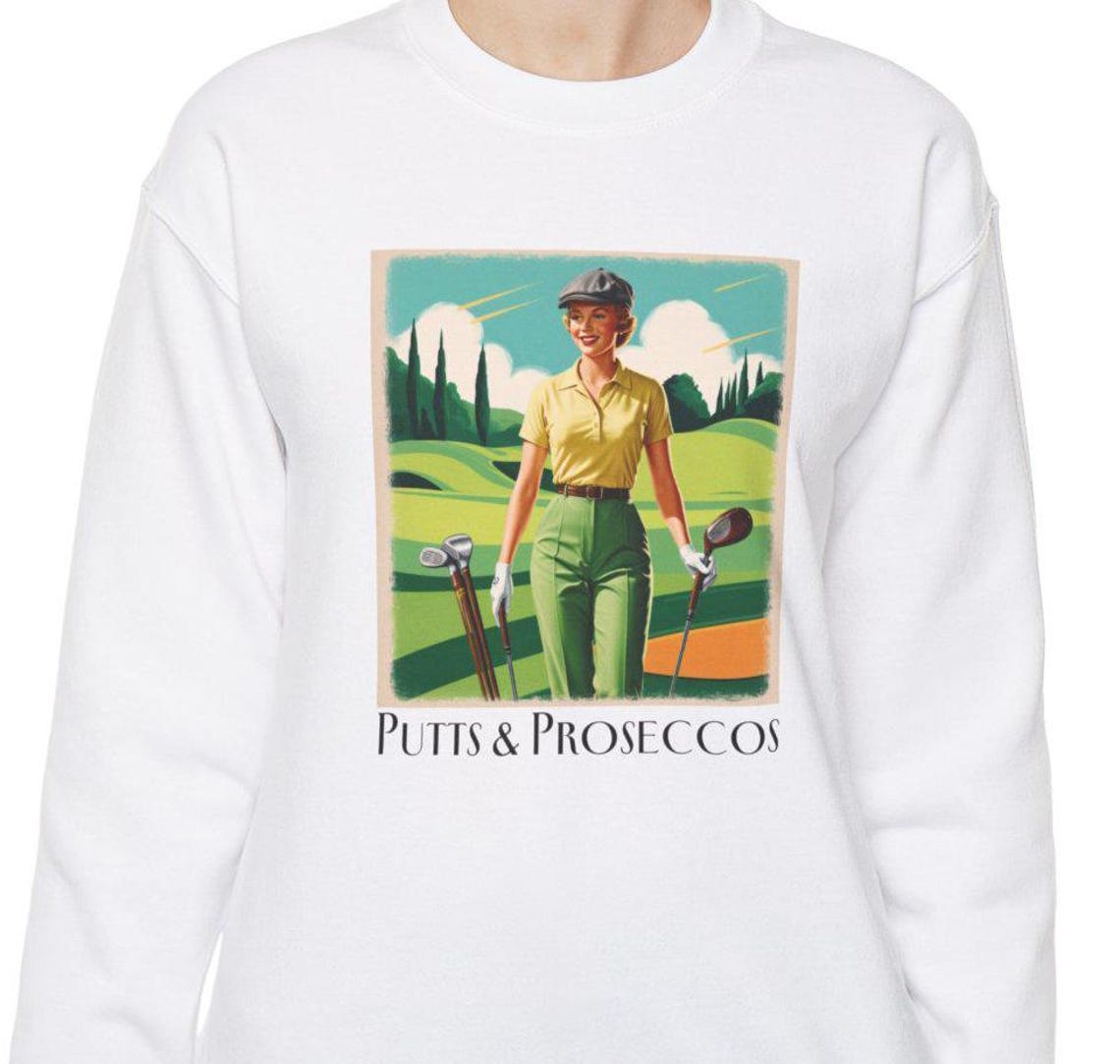 Golf Pattern Print Women Off Shoulder Sweatshirt