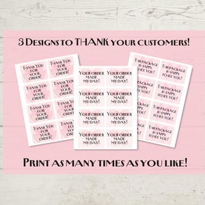 Danke Einlegekarten Digitaler Download, Bestellung Danke, Kunden Danke, Poshmark Verkäufer, Poshmark Boutique, Etsy Danke