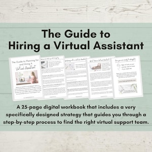 The Guide to Planning for and Hiring a Virtual Assistant, Virtual Assistant Starter Kit, Virtual Team, Executive Assistant Checklist