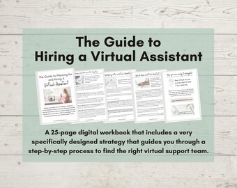 The Guide to Planning for and Hiring a Virtual Assistant, Virtual Assistant Starter Kit, Virtual Team, Executive Assistant Checklist