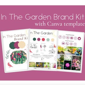 Tablero de kit de marca In The Garden, tablero de visión de marca, suite de marca, diseñador de marca, identidad de marca, marca femenina, marca de jefa femenina, tablero de estado de ánimo
