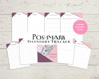 Poshmark lagerkalkylblad, återförsäljarorganisatör, klädinventering, Poshmark kalkylblad, återförsäljarförsäljningsblad, återförsäljarinventering