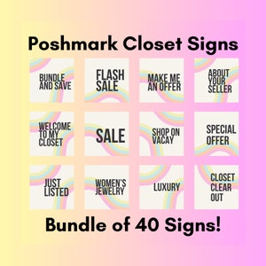 Poshmark Closet Signs, Poshmark Sellers, Poshmark, Poshmark Sales, Poshmark Boutique, Reseller Tool, Poshmark Tool, Online Sales
