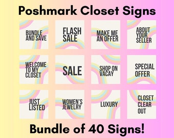 Poshmark Closet Signs, Poshmark Sellers, Poshmark, Poshmark Sales, Poshmark Boutique, Reseller Tool, Poshmark Tool, Online Sales