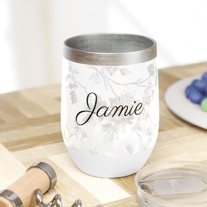 Personalized Floral Tumbler, Perfect Gift for Bridal Shower, Maid of Honor, bachelorette, wedding party, special occasion, or Birthday