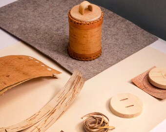 Bastelset Birkenrinde: DIY - Birkendose zum Selbermachen (Teedöschen aus Naturmaterial)