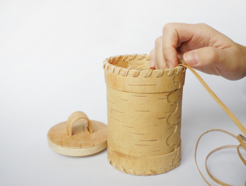 DIY set The birch bark Tea Container to build yourself image 5