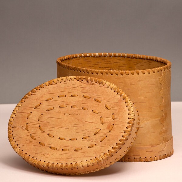 Birch Bark Basket Etsy