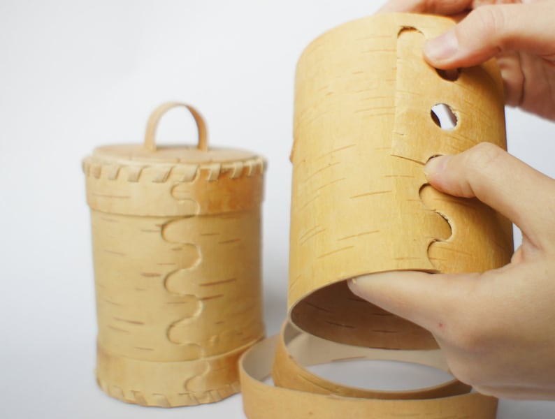 DIY set The birch bark Tea Container to build yourself image 4