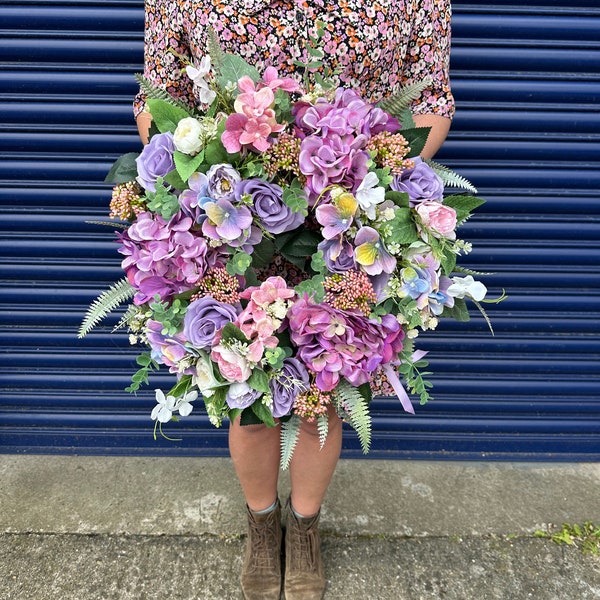 50cm Faux Hydrangea Wreath