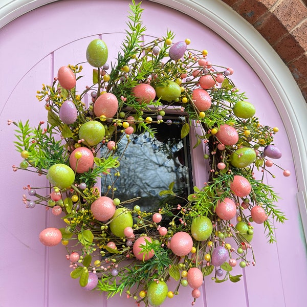 Faux Egg spring Easter wreath