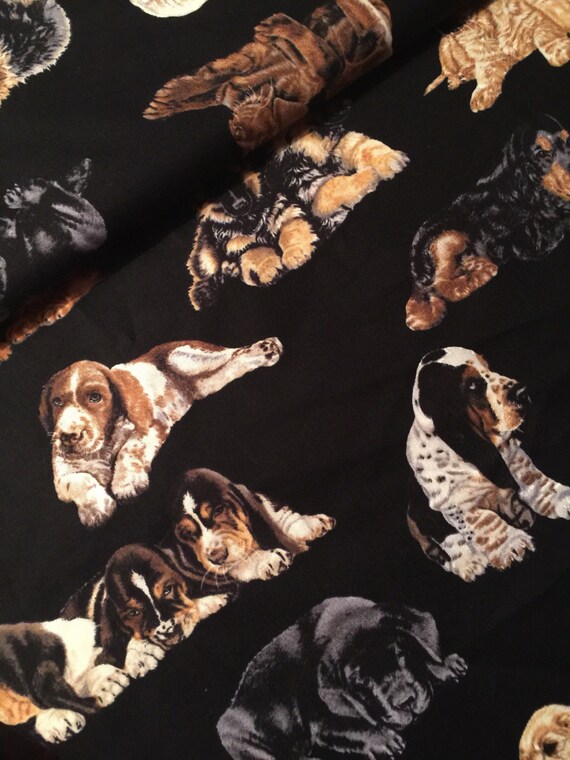 Puppy Dog Fabric German Sheperd Lab Beagle Boxer Bulldog Pug Etsy