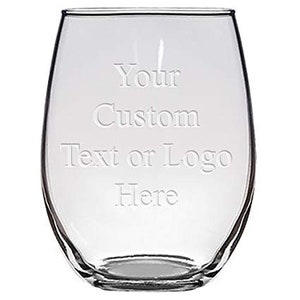 Custom Engraved Stemless Wine Glasses