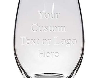 Custom Engraved Stemless Wine Glasses