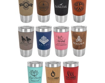 20 oz. Leather Polar Camel Tumbler with Custom Engraving