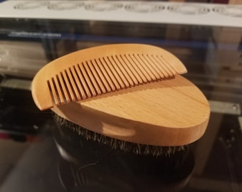 Multi-Pack - Custom Engraved Beard Comb & Custom Engraving Boar Bristle Beard Brush
