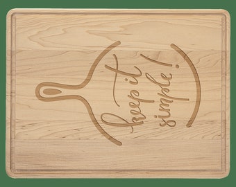 Personalized Cutting Board with Drip Ring